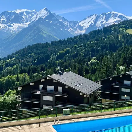 Au Loup Blanc Avec Vue Mont Blanc 圣热尔韦莱班