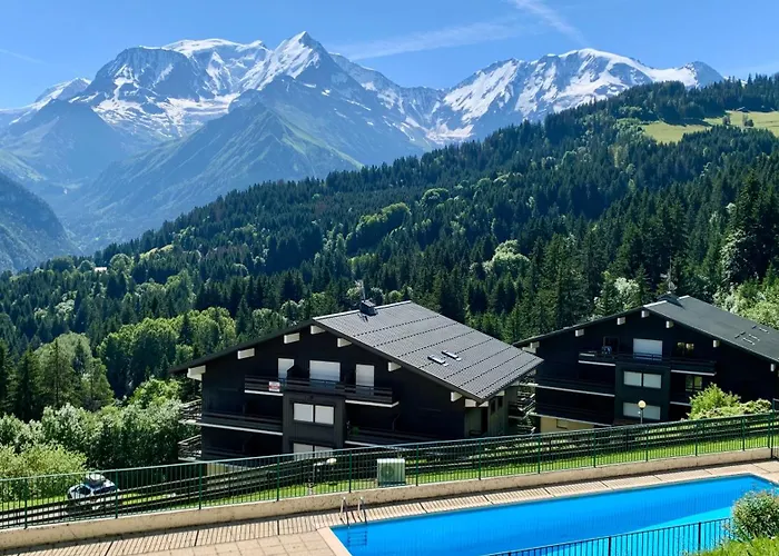 Au Loup Blanc Avec Vue Mont Blanc 圣热尔韦莱班